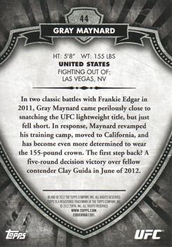 2012 Topps UFC Bloodlines - Red #44 Gray Maynard Back