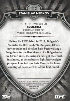 2012 Topps UFC Bloodlines - Independence Edition #113 Stanislav Nedkov Back