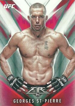 2017 Topps UFC Fire #1 Georges St-Pierre Front