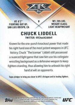 2017 Topps UFC Fire #9 Chuck Liddell Back