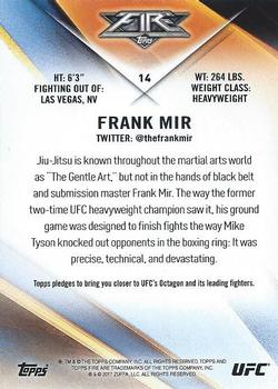 2017 Topps Fire UFC #14 Frank Mir Back