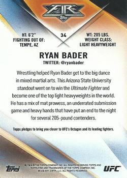 2017 Topps Fire UFC #34 Ryan Bader Back