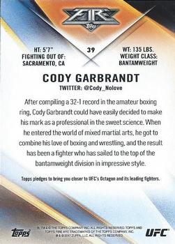 2017 Topps Fire UFC #39 Cody Garbrandt Back
