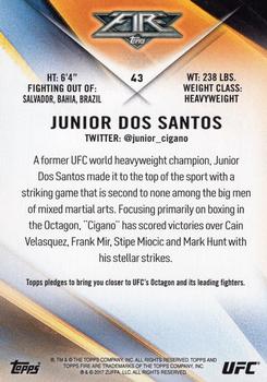2017 Topps Fire UFC #43 Junior Dos Santos Back