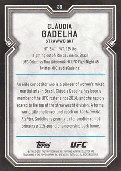 2017 Topps Museum Collection UFC - Copper #39 Cláudia Gadelha Back