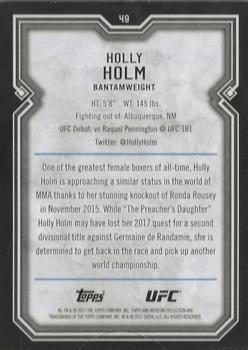 2017 Topps Museum Collection UFC - Copper #49 Holly Holm Back