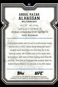 2017 Topps Museum Collection UFC - Ruby #22 Abdul Razak Alhassan Back
