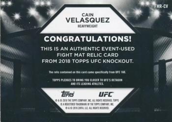 2018 Topps UFC Knockout - Fight Mat Relics Gold #FMR-CV Cain Velasquez Back