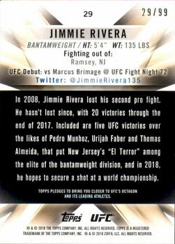 2018 Topps UFC Knockout - Blue #29 Jimmie Rivera Back