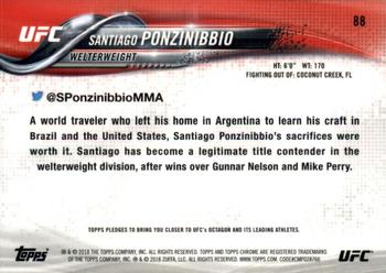 2018 Topps Chrome UFC - X-Fractor #88 Santiago Ponzinibbio Back