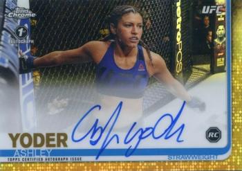 2019 Topps Chrome UFC - Autographs Gold #FA-AY Ashley Yoder Front