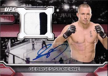2016 Topps UFC Knockout - Autographed Relics Red #KAR-GS Georges St-Pierre Front