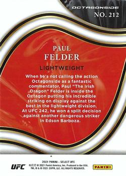 2021 Panini Select UFC #212 Paul Felder Back