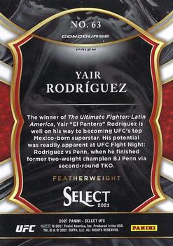 2021 Panini Select UFC - Disco Prizms #63 Yair Rodriguez Back