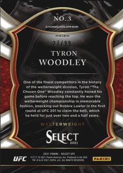 2021 Panini Select UFC - Red Prizms #3 Tyron Woodley Back