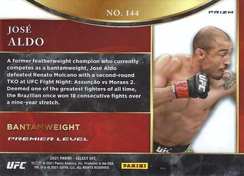 2021 Panini Select UFC - Silver Prizms #144 Jose Aldo Back