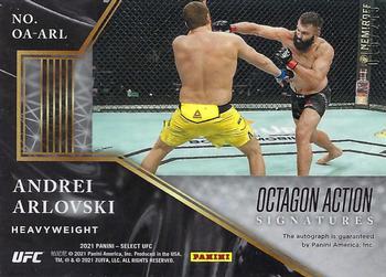 2021 Panini Select UFC - Octagon Action Signatures #OA-ARL Andrei Arlovski Back