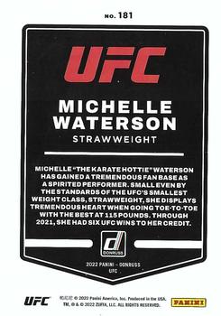 2022 Donruss UFC #181 Michelle Waterson Back