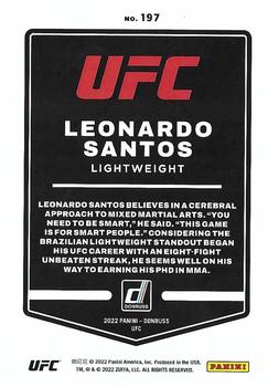 2022 Donruss UFC #197 Leonardo Santos Back