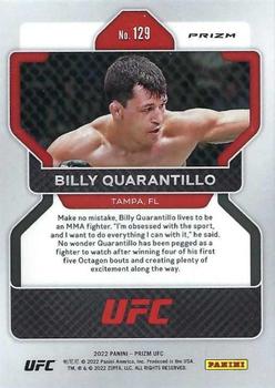 2022 Panini Prizm UFC - Ruby Wave #129 Billy Quarantillo Back