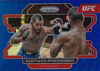 2022 Panini Prizm UFC - Blue Prizms #50 Santiago Ponzinibbio Front