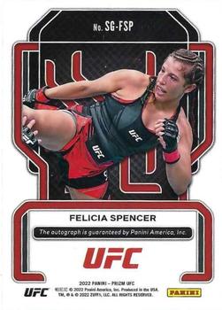 2022 Panini Prizm UFC - Signatures #SG-FSP Felicia Spencer Back