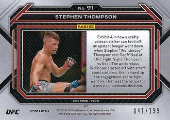 2023 Panini Prizm UFC - Red Prizms #91 Stephen Thompson Back