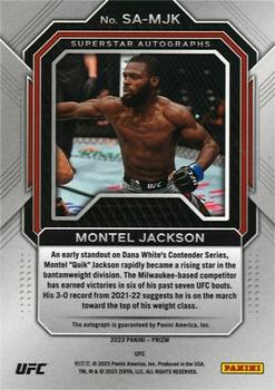 2023 Panini Prizm UFC - Superstar Autographs #SA-MJK Montel Jackson Back