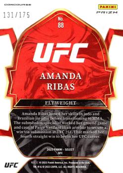 2023 Panini Select UFC - Red Prizms #88 Amanda Ribas Back