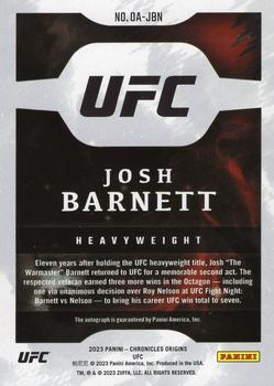 2023 Panini Chronicles UFC - Origins Autographs #OA-JBN Josh Barnett Back