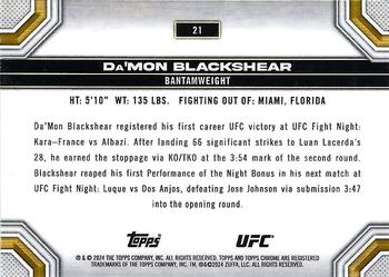 2024 Topps Chrome UFC #21 Da'Mon Blackshear Back
