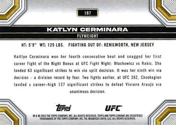 2024 Topps Chrome UFC #107 Katlyn Cerminara Back