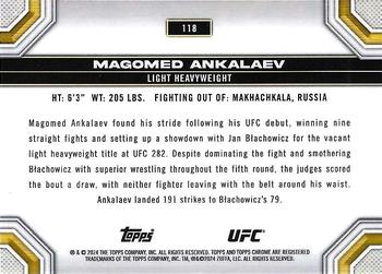 2024 Topps Chrome UFC - Magenta Refractor #118 Magomed Ankalaev Back
