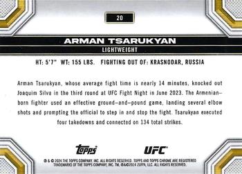 2024 Topps Chrome UFC - Prism #20 Arman Tsarukyan Back