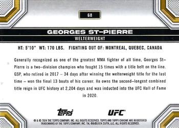 2024 Topps Chrome UFC - Prism #68 Georges St-Pierre Back