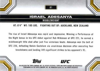 2024 Topps Chrome UFC - Prism #81 Israel Adesanya Back