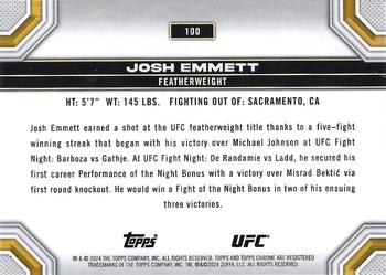 2024 Topps Chrome UFC - Prism #100 Josh Emmett Back