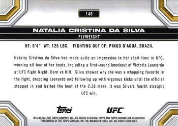 2024 Topps Chrome UFC - Purple Refractor #146 Natalia Cristina da Silva Back