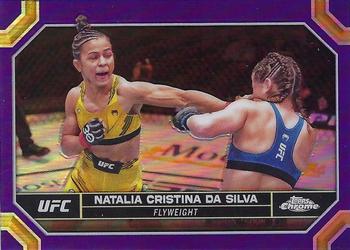 2024 Topps Chrome UFC - Purple Refractor #146 Natalia Cristina da Silva Front