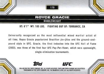 2024 Topps Chrome UFC - Purple Refractor #170 Royce Gracie Back