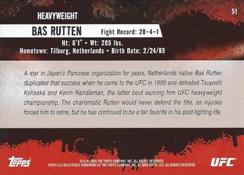 2009 Topps UFC Round 2 #51 Bas Rutten Back