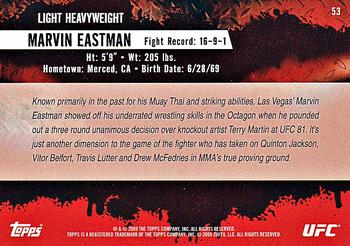 2009 Topps UFC Round 2 #53 Marvin Eastman Back