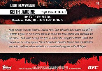 2009 Topps UFC Round 2 #55 Keith Jardine Back
