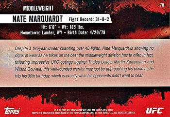 2009 Topps UFC Round 2 #70 Nate Marquardt Back