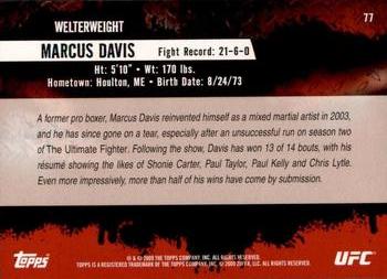 2009 Topps UFC Round 2 #77 Marcus Davis Back