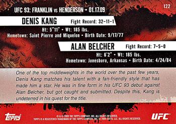 2009 Topps UFC Round 2 #122 Denis Kang / Alan Belcher Back
