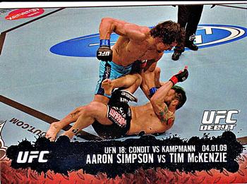 2009 Topps UFC Round 2 #130 Aaron Simpson / Tim McKenzie Front