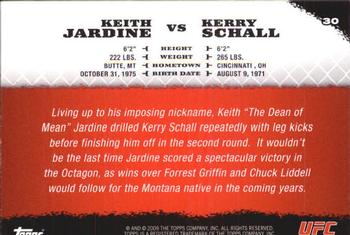 2009 Topps UFC Round 1 #30 Keith Jardine / Kerry Schall Back