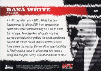 2009 Topps UFC Round 1 #97 Dana White Back