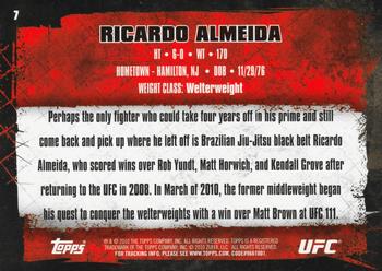 2010 Topps UFC #7 Ricardo Almeida Back